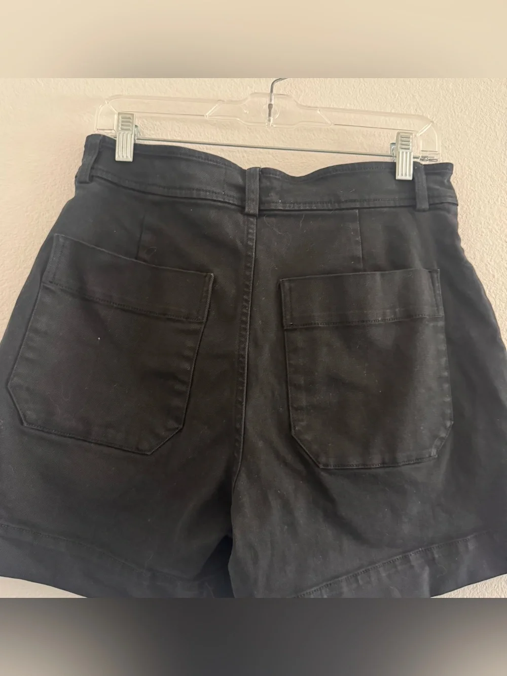 Everlane The Way High Twill Shorts in Black Size: 10
